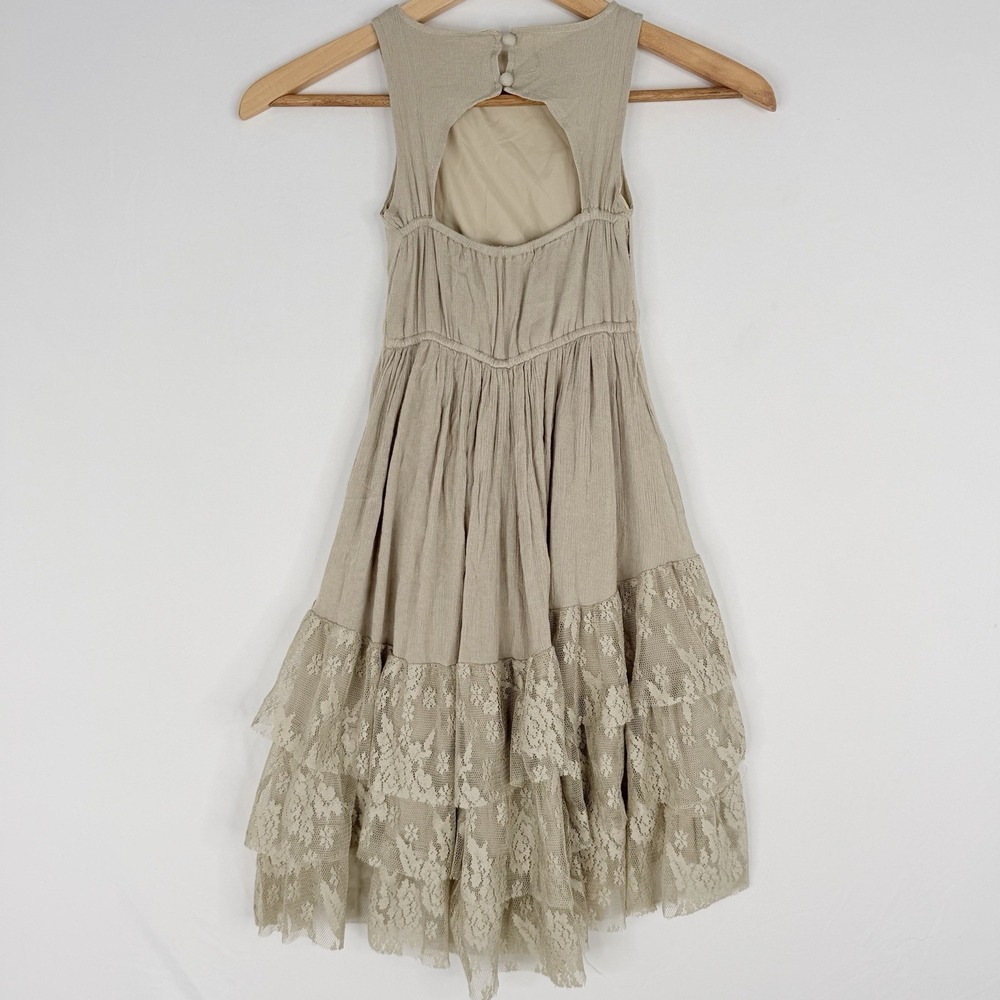 Mia Joy Catrin maxi Dress by Joyfolie High-Low Hem Size 5 Layered Lace Ruffle - Picture 9 of 14